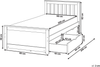 Bett mit 2 Schubladen OLENDON Kiefernholz Braun 90 x 200 cm Bild 2