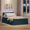vidaXL Bett mit Stauraum und LED mit LED Dunkelgrün 120 x 200 cm Samt 3371508 Bild 5