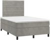 Boxspringbett mit Matratze & LED Samt Hellgrau 120x200 cm Bild 3