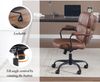 Ergonomischer Schreibtischstuhl Bürostuhl PU Leder Braun 360° Drehstuhl Bild 4