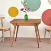 Ragaba rechteckiger ausziehbarer Tisch, MDF & Massives Eschenholz, 90x65 cm, Eichenbeize, Eichenbeize Bild 2