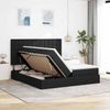 vidaXL Bett mit LED-Lichtleisten Schwarz 180 x 200 cm Stoff 3372859 Bild 4