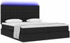 vidaXL Bett mit LED-Lichtleisten Schwarz 180 x 200 cm Stoff 3372859 Bild 3