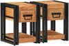 vidaXL Nachttisch 2 pcs Braun 30 x 30 x 40 cm Massivholz Akazie 4016711 Bild 5