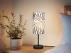LED Tischlampe mit Stoffschirm Zebramuster, Höhe 36,5cm Bild 5