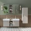 Roomart LYCIA-120 Badmöbel Set– 2-teiliges Badezimmermöbel Set - Waschbecken mit Unterschrank - H 54 x B 38.6 x T 121 cm • Beige Bild 2