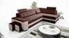 robin 'Grand' Ecksofa mit Schlaffunktion, Bettkasten & Kopfstützen, hochelastischer Schaum braun / creme, 277 x 180 x 86 cm Bild 2