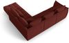 Micadoni Ecksofa Bloom 5-Sitzer Rechts Strukturierter Stoff Rot Bild 3