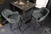 Design Barhocker FRANCE grau-grün Ziersteppung Armlehnen Retro Bild 5