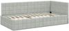 vidaXL Eckbettgestell mit Kopfteil Hellgrau 100 cm x 200 cm Samt 42016398 Bild 4