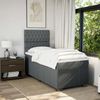 vidaXL Boxspringbett mit Matratze Dunkelgrau 90x200 cm Stoff 3293859 Bild 5
