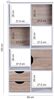 Bücherregal MASSA 60 x 120 x 29 cm Weiß Sonoma Eiche mit Schubladen und Tür Bild 3