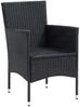 vidaXL 7-tlg. Garten-Essgruppe mit Kissen Poly Rattan Schwarz 3094977 Bild 5