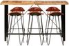 vidaXL 7-tlg. Bar-Set Massivholz und Echtleder 278766 Bild 2