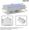 STILVORA Couchtisch mit Schubladen,Wohnzimmertisch Sofatisch mit LED-Licht&Glasplatte (Wohnzimmertisch, Satztisch, 1-St, 2 Schubladen, 100*50*35cm), mit LED-Licht Bild 4