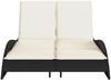 vidaXL Sonnenliege mit Auflagen Schwarz 114x205x73 cm Poly Rattan 368287 Bild 4