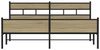 vidaXL Metallbett ohne Matratze Sonoma-Eiche 183x213 cm 3308505 Bild 4