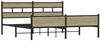 vidaXL Metallbett ohne Matratze Sonoma-Eiche 183x213 cm 3308505 Bild 3