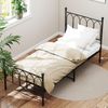 Metallbett 90×200 cm mit Lattenrost und Stauraum unter dem Bett Schwarz Bild 2