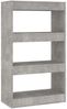 vidaXL Bücherregal/Raumteiler Betongrau 60x30x103 cm Holzwerkstoff 811659 Bild 2