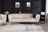 riess-ambiente Sofa NOBLESSE 225cm champagner / schwarz, Einzelartikel 1 Teile, Wohnzimmer · Samt · Metall · 3-Sitzer · Federkern · Retro Design Bild 4
