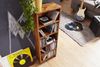 Wohnling Standregal mit 5 Fächern, Massivholz dunkelbraun, 90 cm hoch Bild 5