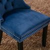 Esszimmerstuhl in Blau H 95 x T 50 x B 62 cm aus Samt mit hoher Rückenlehne, 2er-Set Bild 4