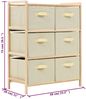vidaXL Korb-Kommode mit 6 Stoffkörben Zedernholz Beige 246439 Bild 5