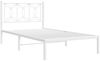 Einzelbettgestell Design für Erwachsene mit Kopfteil Metall Weiß 100x200 cm d2873e Bild 3