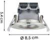 4er SET IP65 LED Deckeneinbaustrahler Silber matt rund, dimmbar, Ø 8,5cm Bild 4