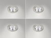 4er SET IP65 LED Deckeneinbaustrahler Silber matt rund, dimmbar, Ø 8,5cm Bild 3