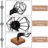 ZMH Deckenleuchten Schwarz Deckenspot - E14 Vintage Schwenkbar 350° für Flur Wohnzimmer, Augenschutz, LED wechselbar, Holz Deckenlampe, Schlafzimmer Küche Bild 4
