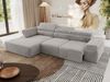 Mks Möbel 'RILASSO' Ecksofa, mit Relax-funktion, Elektrisch verstellbarer Sitz, L-förmige Ecke mit Armlehnen, Wellenfeder, Hellgrau, Stoff, links Bild 5