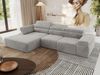 Mks Möbel 'RILASSO' Ecksofa, mit Relax-funktion, Elektrisch verstellbarer Sitz, L-förmige Ecke mit Armlehnen, Wellenfeder, Hellgrau, Stoff, links Bild 4
