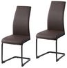 HTI-Living Freischwinger Schwingstuhl SallyP PU Braun (Set, 2 St), Freischwinger Esszimmerstuhl Kunstleder Bild 2