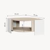 Couchtisch Klipsari 75x75x40 cm Weiß/Travertin [en. casa] Bild 3