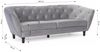 Sofa Designersofa CHARLOTTE 3-Sitzer in Stoff Matt Velvet Cappuccino Bild 2