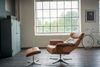 KAWOLA Sessel TOSAR Relaxsessel drehbar Leder braun mit Hocker 110 x 89 x 83 cm Bild 4