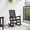 vidaXL Schaukelstuhl für den Garten Schwarz 92 x 70 x 108cm HDPE 42006615 Bild 3