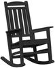 vidaXL Schaukelstuhl für den Garten Schwarz 92 x 70 x 108cm HDPE 42006615 Bild 2