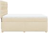vidaXL Boxspringbett mit Matratze Creme 160x200 cm Stoff 3291343 Bild 5