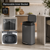 MAXCRAFT Mülleimer / Treteimer mit Soft Close Deckel - 50 Liter in Grau Bild 3
