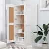 vidaXL Bücherschrank Hochglanz-Weiß 82,5x30,5x150 cm Holzwerkstoff 802729 Bild 3