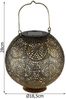 LED Solar Laterne Metall goldfarben antik Dekorstanzungen 185x280mm von Globo Bild 3