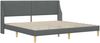 vidaXL Bettgestell mit Matratze Dunkelgrau 180 x 200 cm Polyester 3414750 Bild 4