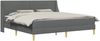 vidaXL Bettgestell mit Matratze Dunkelgrau 180 x 200 cm Polyester 3414750 Bild 2