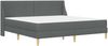 vidaXL Bettgestell mit Matratze Dunkelgrau 180 x 200 cm Polyester 3414750 Bild 3