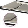 vidaXL Automatische Markise mit LED & Windsensor 500x350 cm Creme 3069232 Bild 5