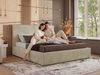 CORIVO CLASSIC Polsterbett mit Bettkasten & Stauraum, Doppelbett, inkl. Lattenrost, Metall-Hebeautomat mit Gasdruckfedern, mit Multipocket Matratze - Beige Velvet - ELORI LUX Bild 3