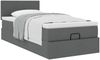 vidaXL Ottoman-Bett mit Matratze Dunkelgrau 100x200 cm Stoff 3311353 Bild 4